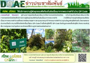 ศสพ. ยโสธร ให้บริการความรู้พันธุกรรมพืชท้องถิ่นอันเนื่องมาจากพระราชดำริ ผ่าน QR Code